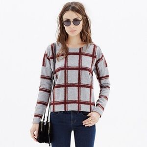 Madewell Plaid Touchtone Sweatshirt Size XS